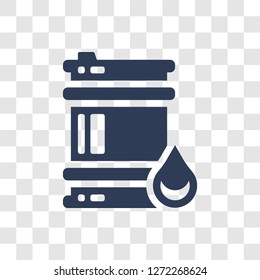 Oil barrel icon. Trendy Oil barrel logo concept on transparent background from Industry collection