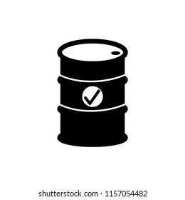 Oil barrel icon vector