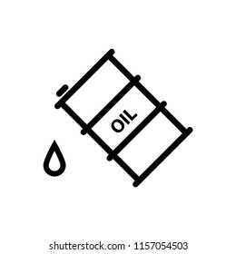 Oil barrel icon vector
