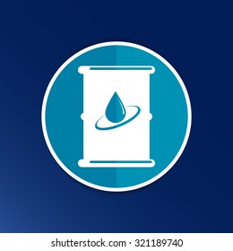 oil barrel icon vector button logo symbol concept.