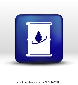 oil barrel icon vector button logo symbol concept.