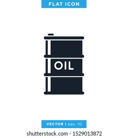 Oil Barrel Icon Vector Design Template