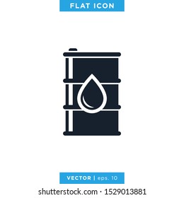 Oil Barrel Icon Vector Design Template