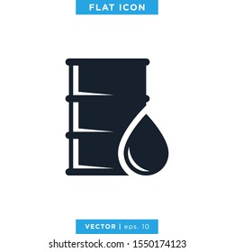 Oil Barrel Icon Vector Design Template