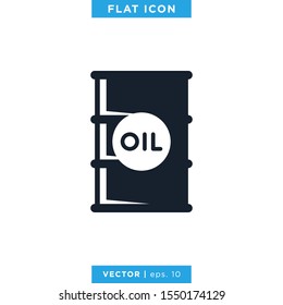 Oil Barrel Icon Vector Design Template
