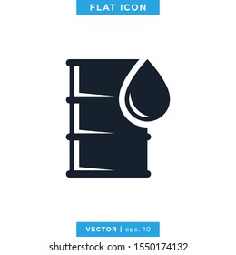 Oil Barrel Icon Vector Design Template