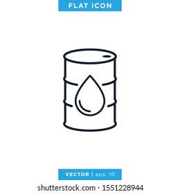 Oil Barrel Icon Vector Design Template