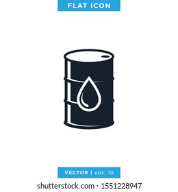 Oil Barrel Icon Vector Design Template