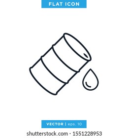 Oil Barrel Icon Vector Design Template