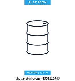 Oil Barrel Icon Vector Design Template