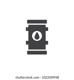 Oil barrel icon vector, filled flat sign, solid pictogram isolated on white. Symbol, logo illustration.