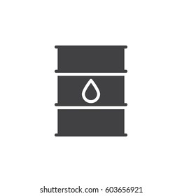 Oil barrel icon vector, filled flat sign, solid pictogram isolated on white. Symbol, logo illustration. Pixel perfect