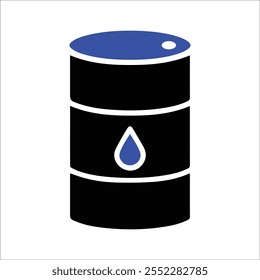 Oil Barrel Icon, Vector graphics