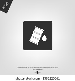 Oil barrel icon. Vector illustration