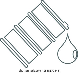 Oil barrel icon. Vector illustration