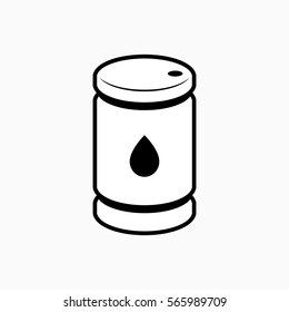 Oil barrel icon vector illustration for oil price forecast presentation.