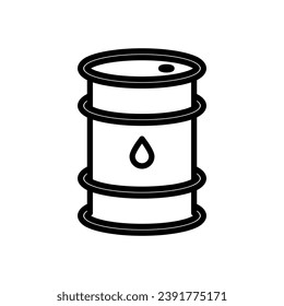 oil barrel icon vector in line style