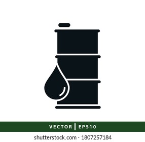 Oil barrel icon vector logo flat style illustration