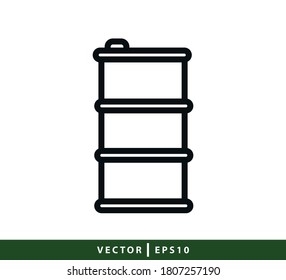 Oil barrel icon vector logo flat style illustration