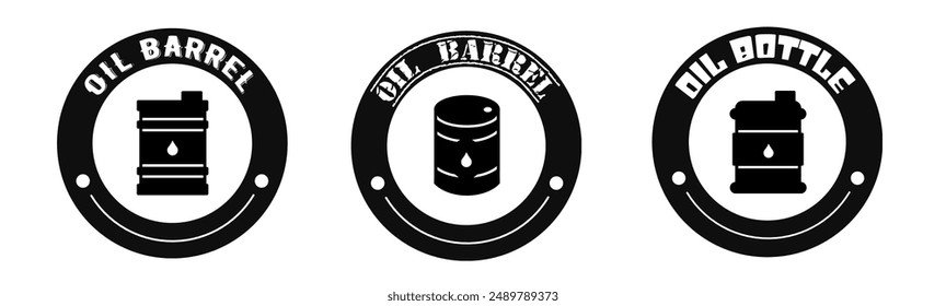 Oil barrel icon vector. Logo design for business. Stock vector.