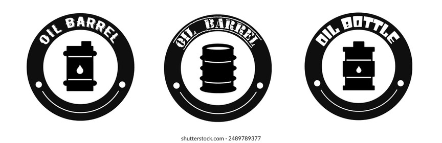 Oil barrel icon vector. Logo design for business. Stock vector.