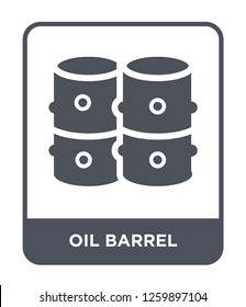 oil barrel icon vector on white background, oil barrel trendy filled icons from Industry collection, oil barrel simple element illustration