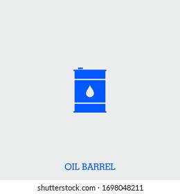 oil barrel icon. oil barrel vector on gray background