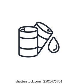 Oil Barrel icon. vector.Editable stroke.linear style sign for use web design,logo.Symbol illustration.