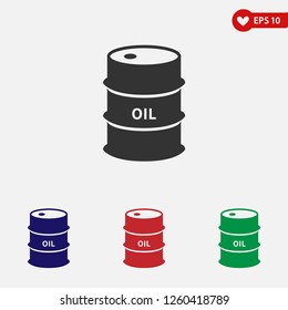 Oil barrel icon vector.Petrol container sign.
