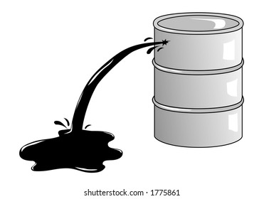 Oil barrel illustration.