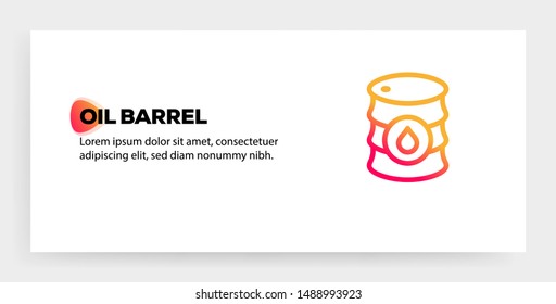 OIL BARREL AND ILLUSTRATION ICON CONCEPT