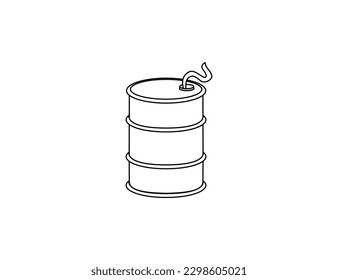 oil barrel isolated on white
