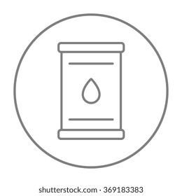 Oil barrel line icon.