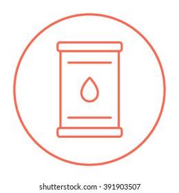 Oil barrel line icon.