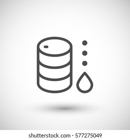 Oil barrel line icon