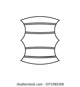 Oil barrel line icon. Simple style Oil big sale poster background symbol. Logo design element. T-shirt printing. Vector for sticker.