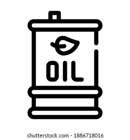 oil barrel line icon vector. oil barrel sign. isolated contour symbol black illustration