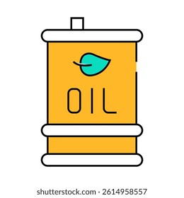 oil barrel line icon vector. oil barrel sign. isolated symbol illustration