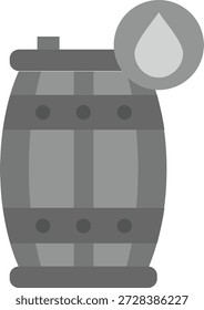 Ölfass Linie Vektor Icon Design