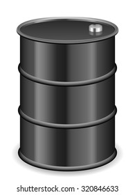 Oil barrel on a white background.