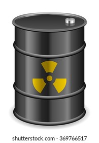 Oil barrel on a white background.