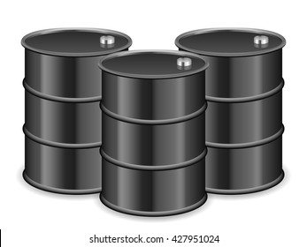 Oil barrel on a white background.