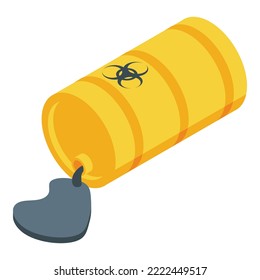 Oil barrel pollution icon isometric vector. Planet activity. Earth clean