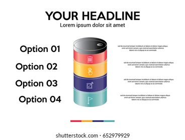 Oil barrel Shape infographic elements