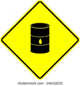 oil barrel sign