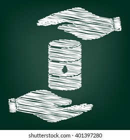 Oil barrel sign