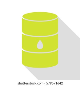 Oil barrel sign. Pear icon with flat style shadow path.
