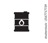 Oil barrel silhouette vector image