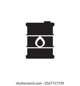 Oil barrel silhouette vector image