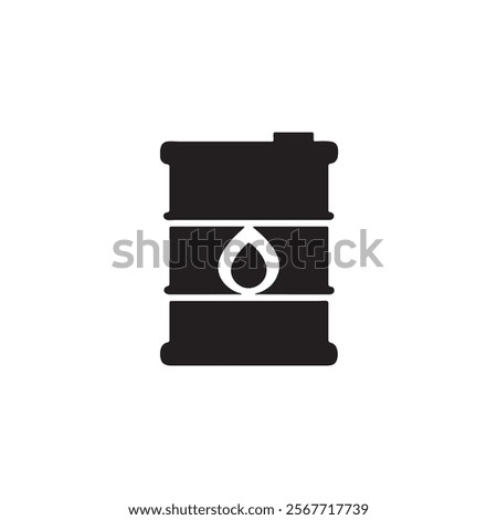 Oil barrel silhouette vector image